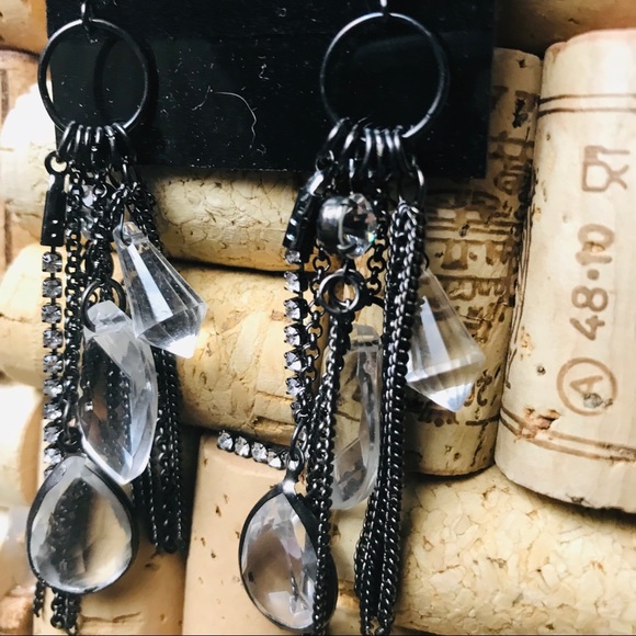 Black Statement Earrings - Picture 2 of 4